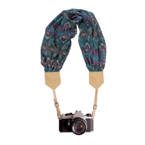 paisley scarf camera strap