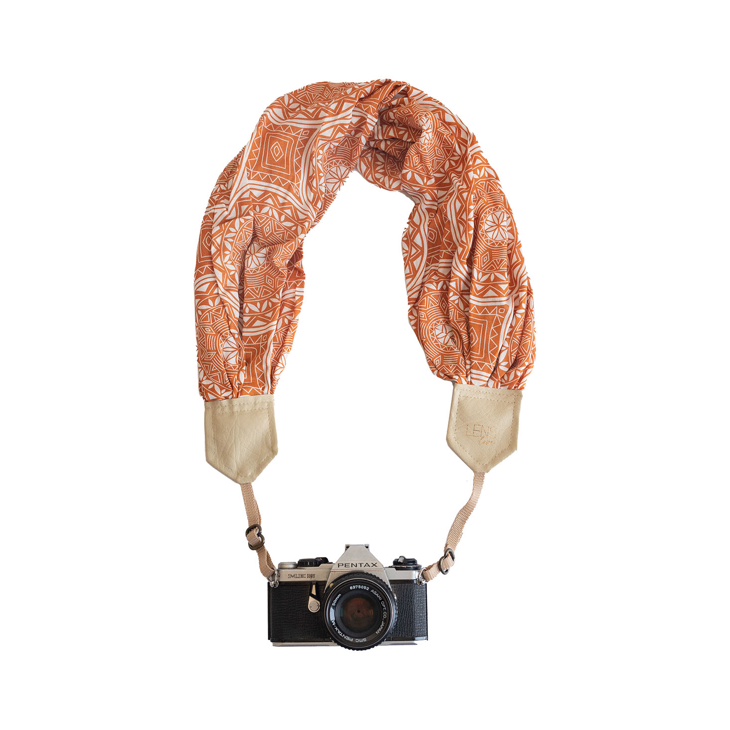 pattern scarf camera strap